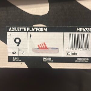 New adilette platform adidas slides
